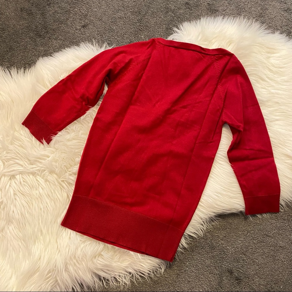 Red sweetheart sweater - Picture 4 of 5